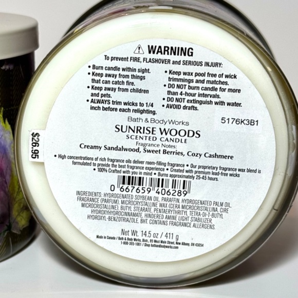 SUNRISE WOODS 3 Wick Candle - Picture 3 of 3